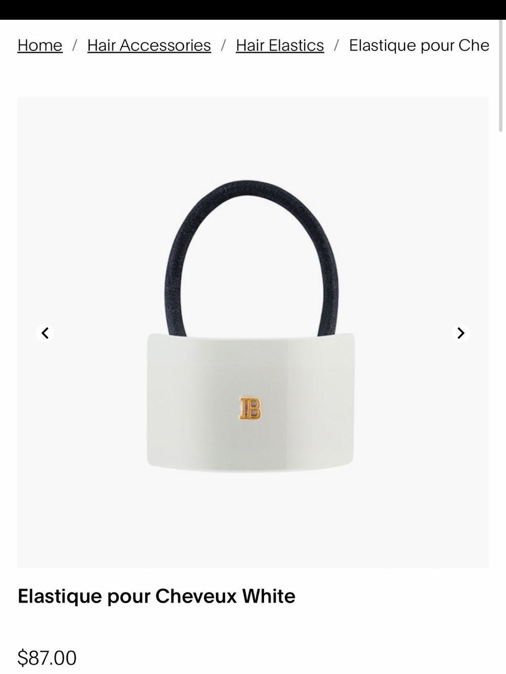 Balmain Paris White Ponytail Holder - Picture 3 of 7